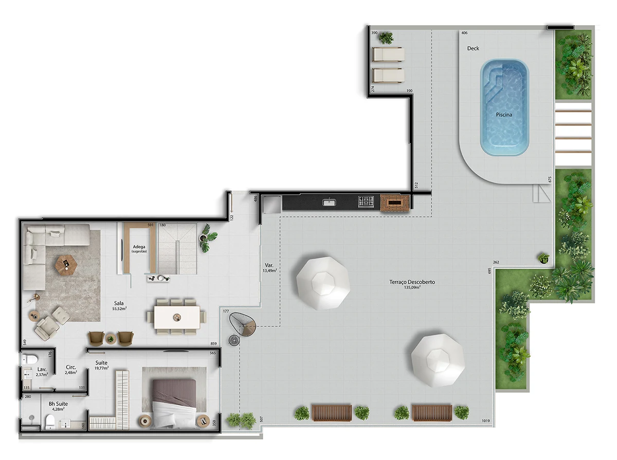 Cobertura Duplex 2 - 386,03m²