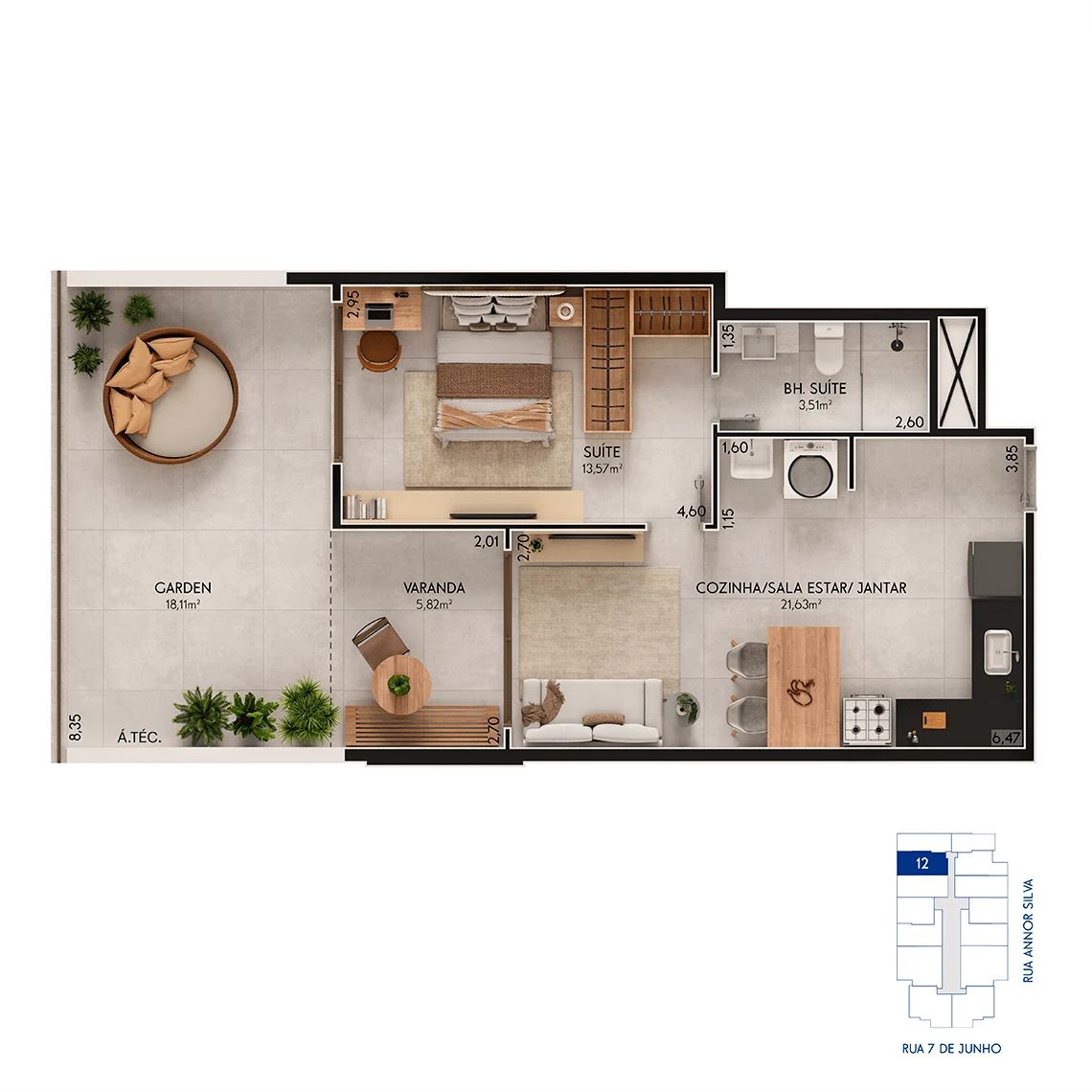 1228 PLH26 APTO GARDEN 12 COTAS