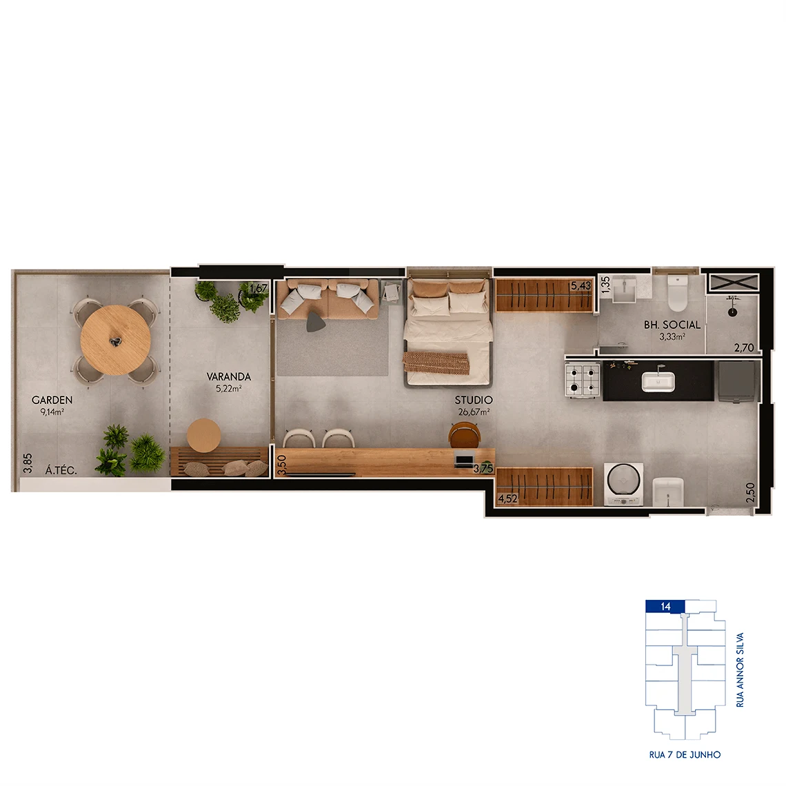 1228 PLH28 APTO GARDEN 14 COTAS