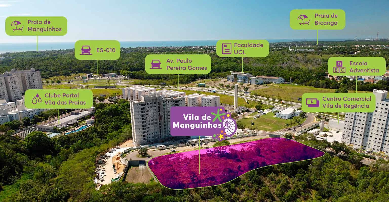 Localização e entorno · mapa do folder