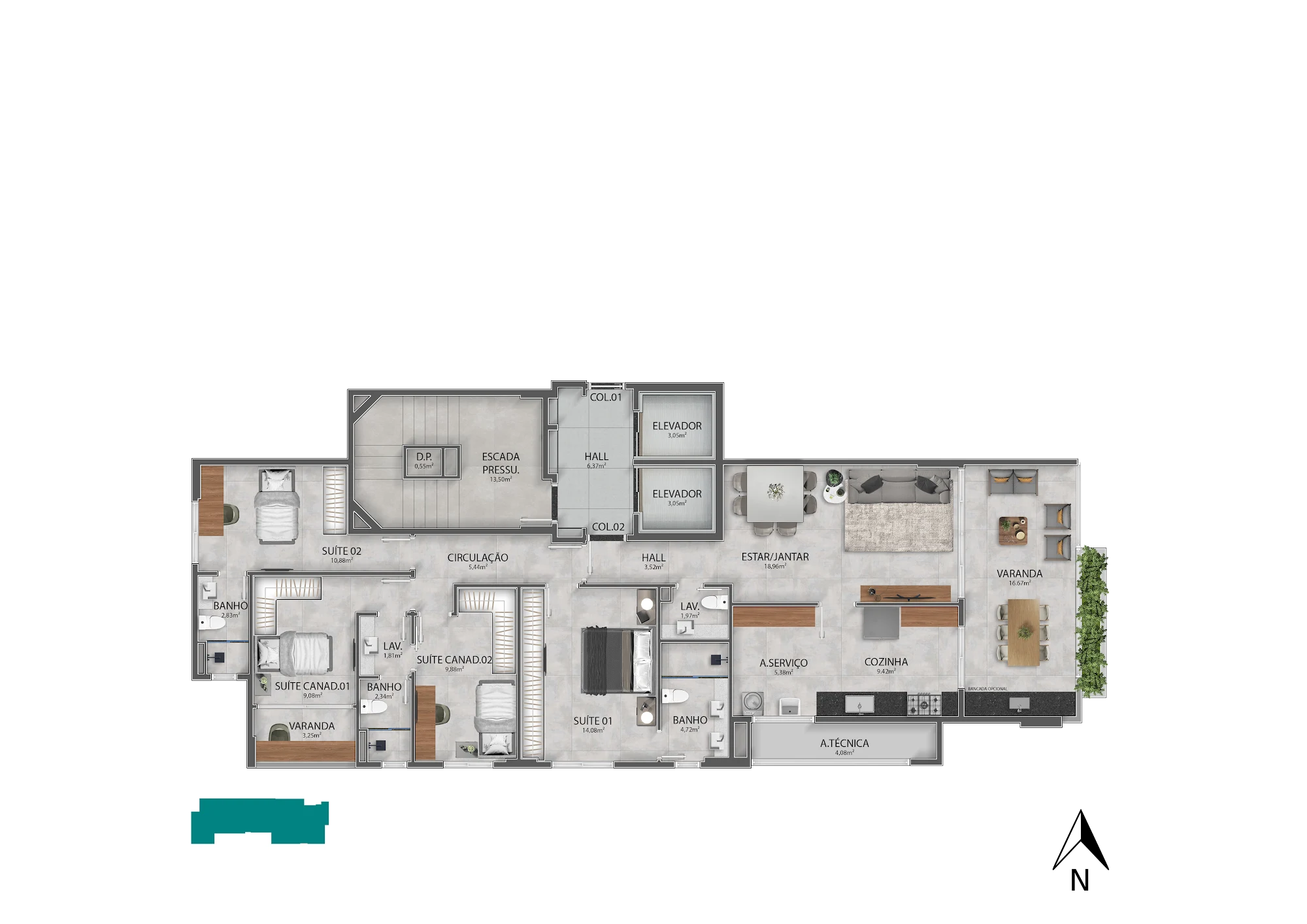 05 \u0026#x7c; Apartamento 4 Suítes