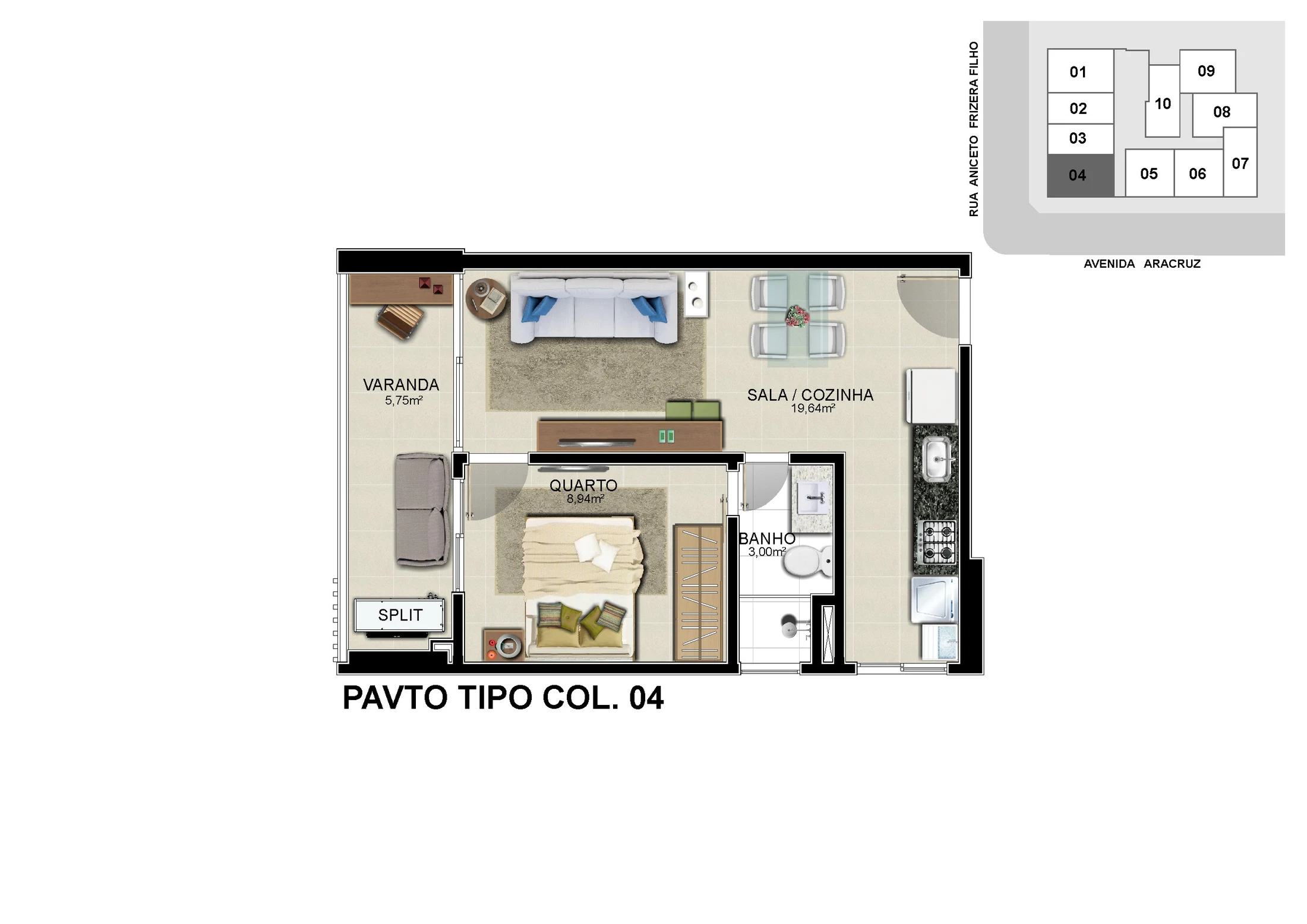 APTO TIPO COL. 04 LIVING 243