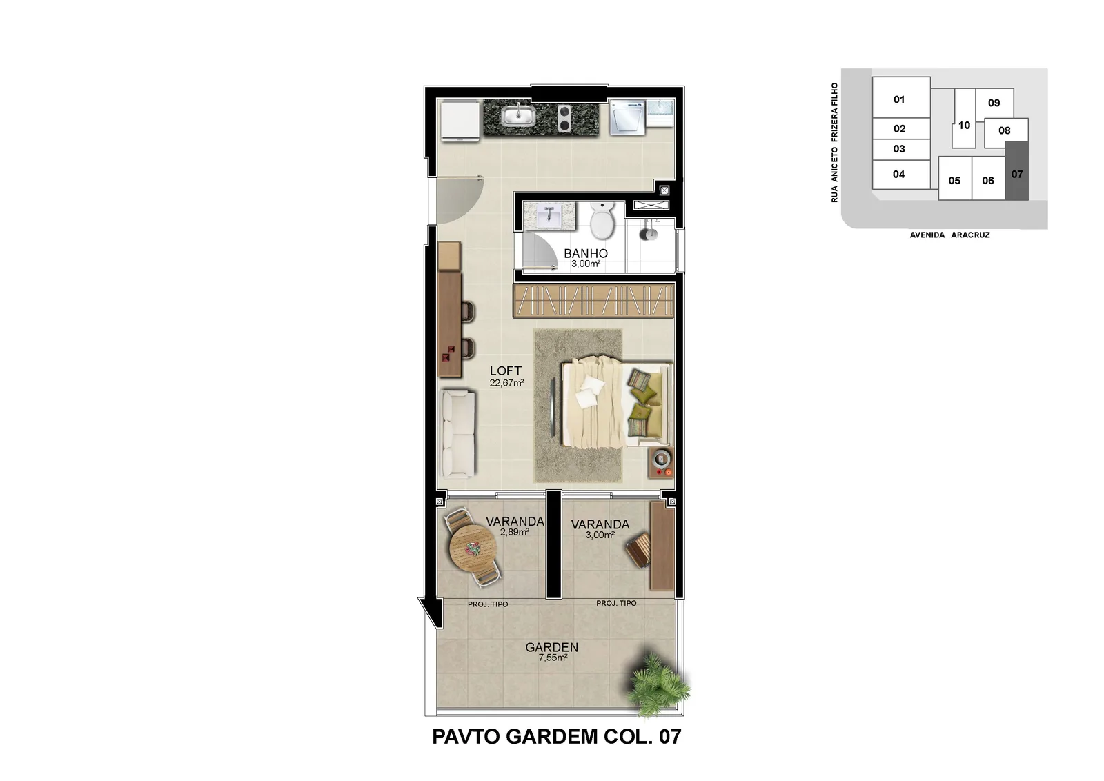 APTO COL. 07 GARDEM LIVING 243