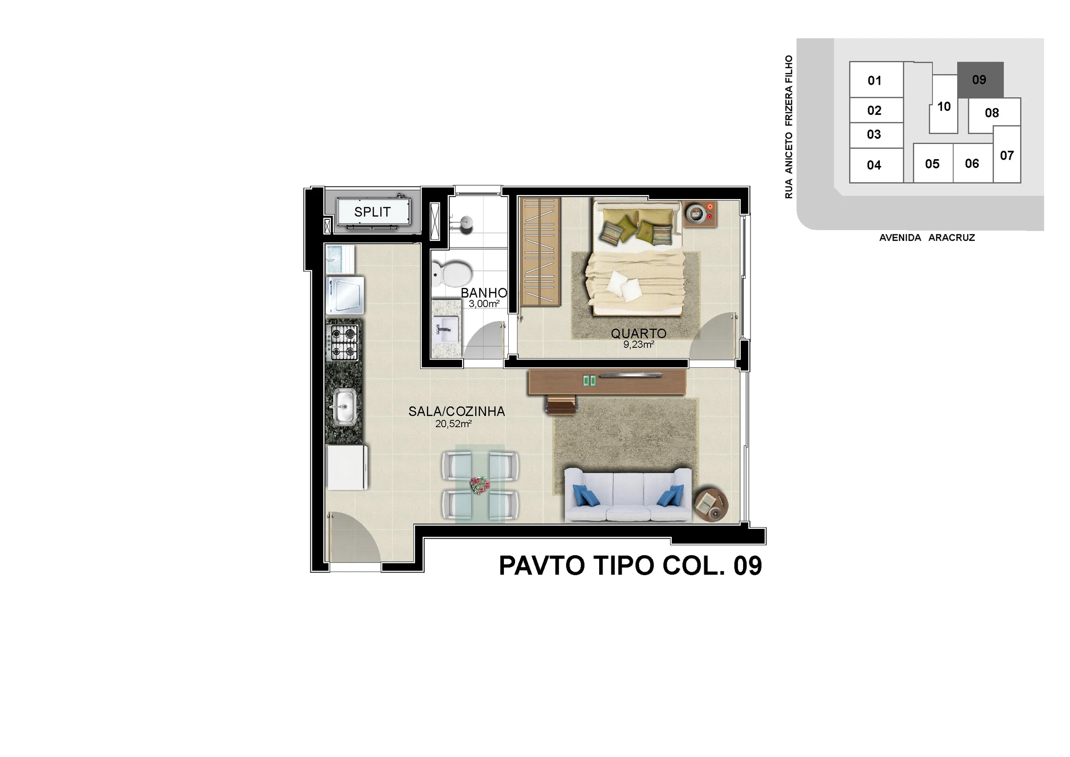 APTO TIPO COL. 09 LIVING 243