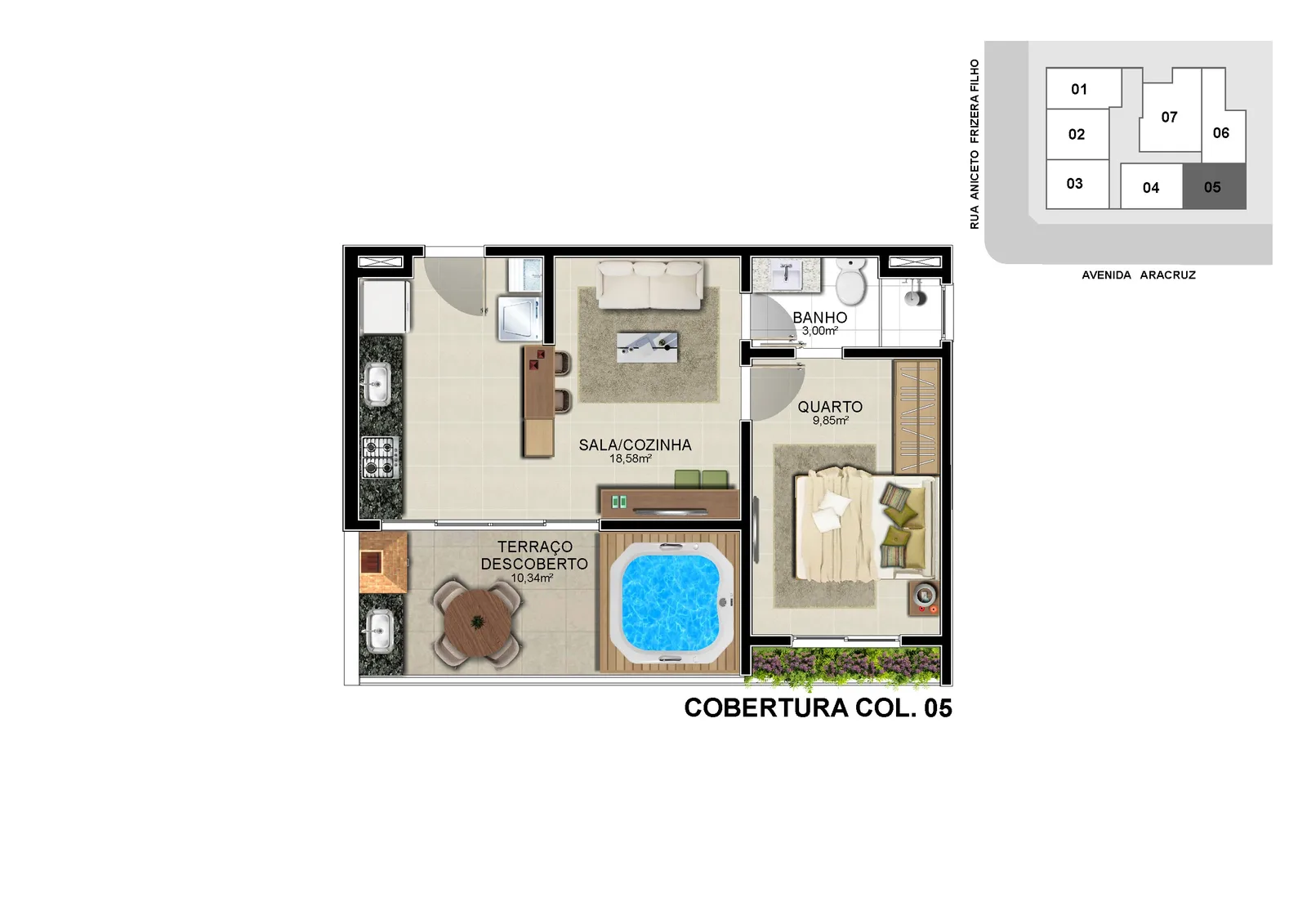 APTO TERRAÇO COB. 05 LIVING 243