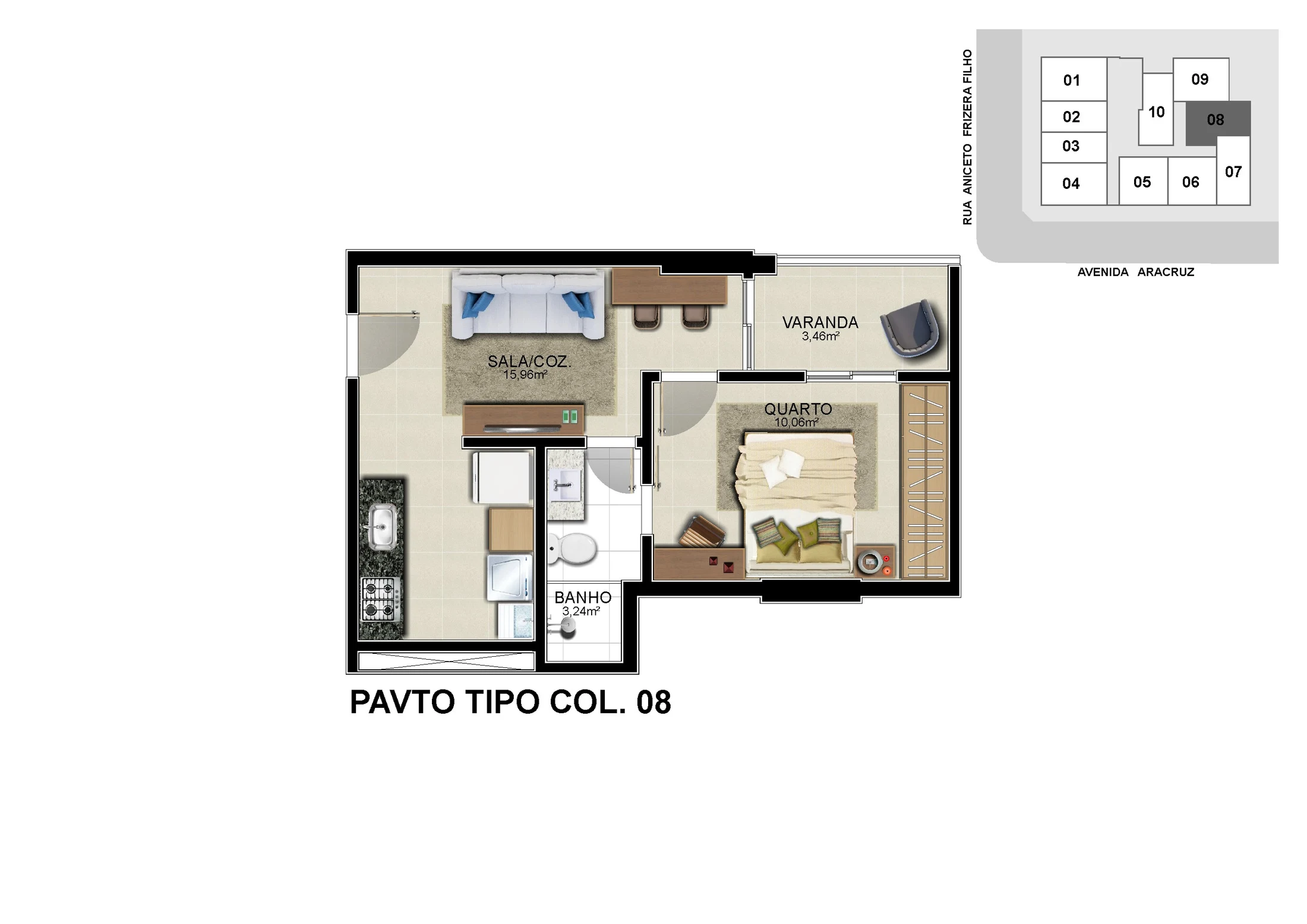 APTO TIPO COL. 08 LIVING 243