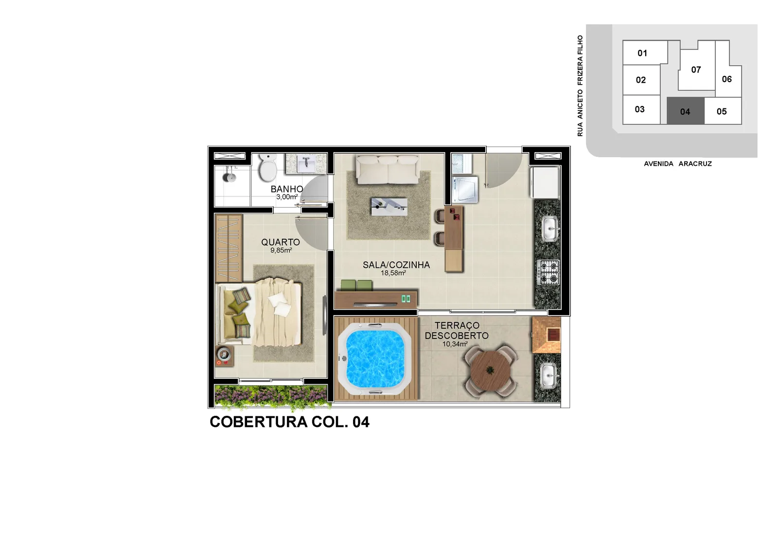 APTO TERRAÇO COB. 04 LIVING 243
