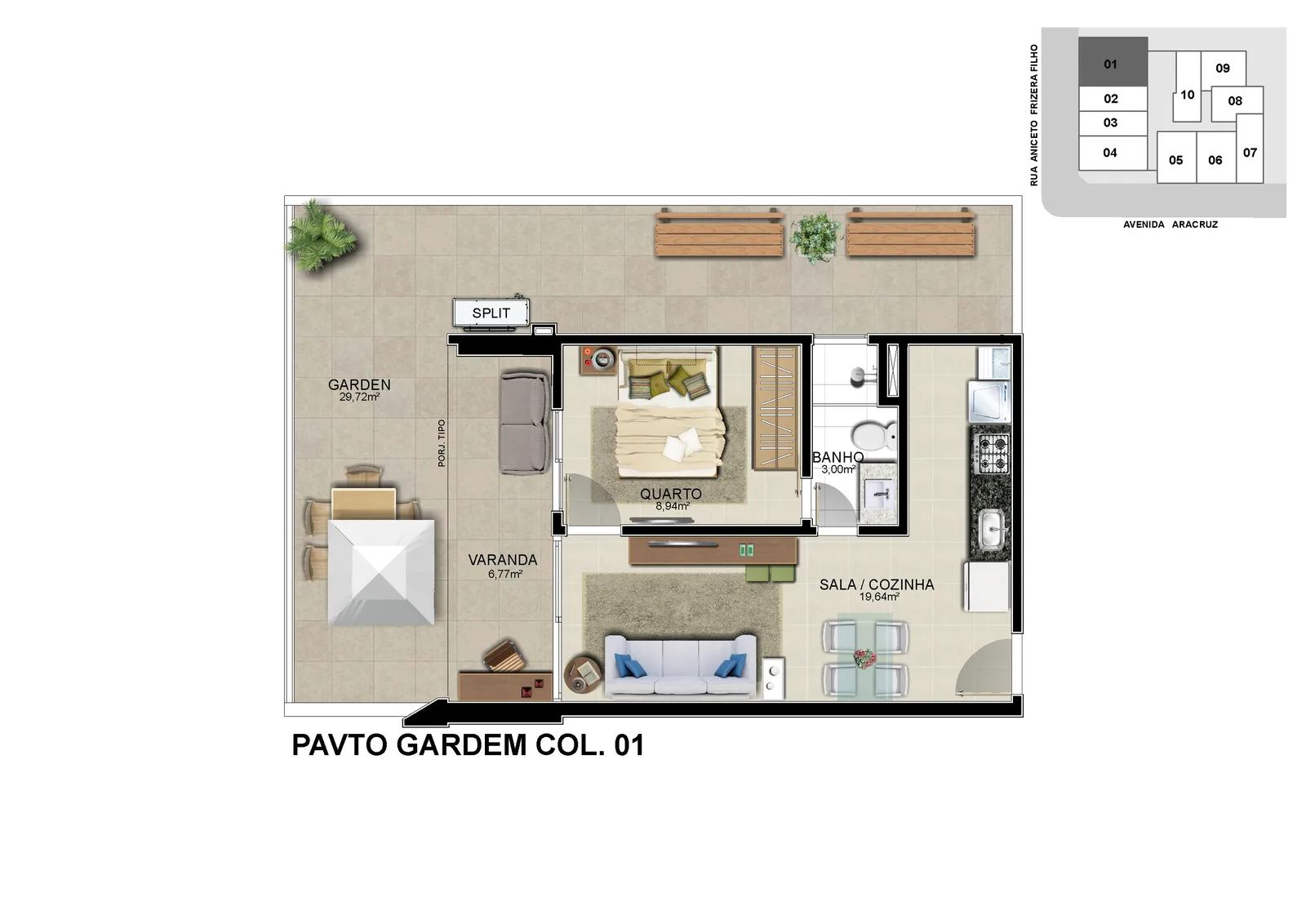 APTO COL. 01 GARDEM LIVING 243