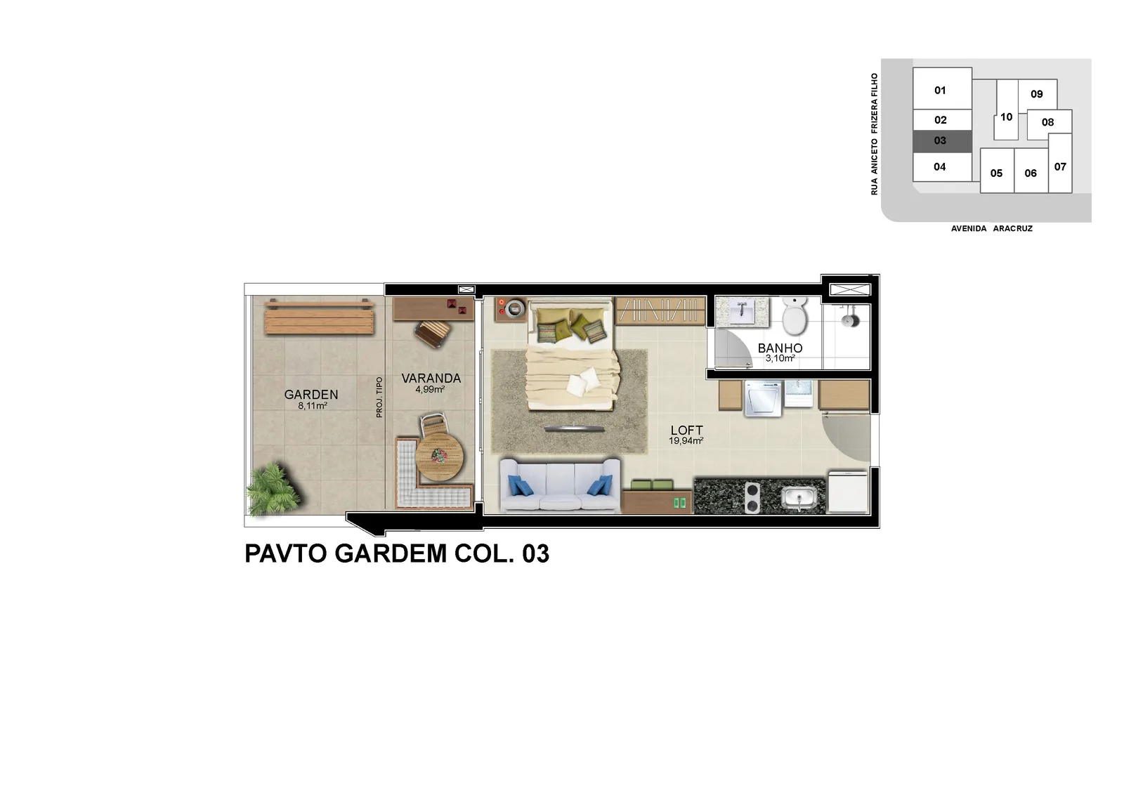 APTO COL. 03 GARDEM LIVING 243