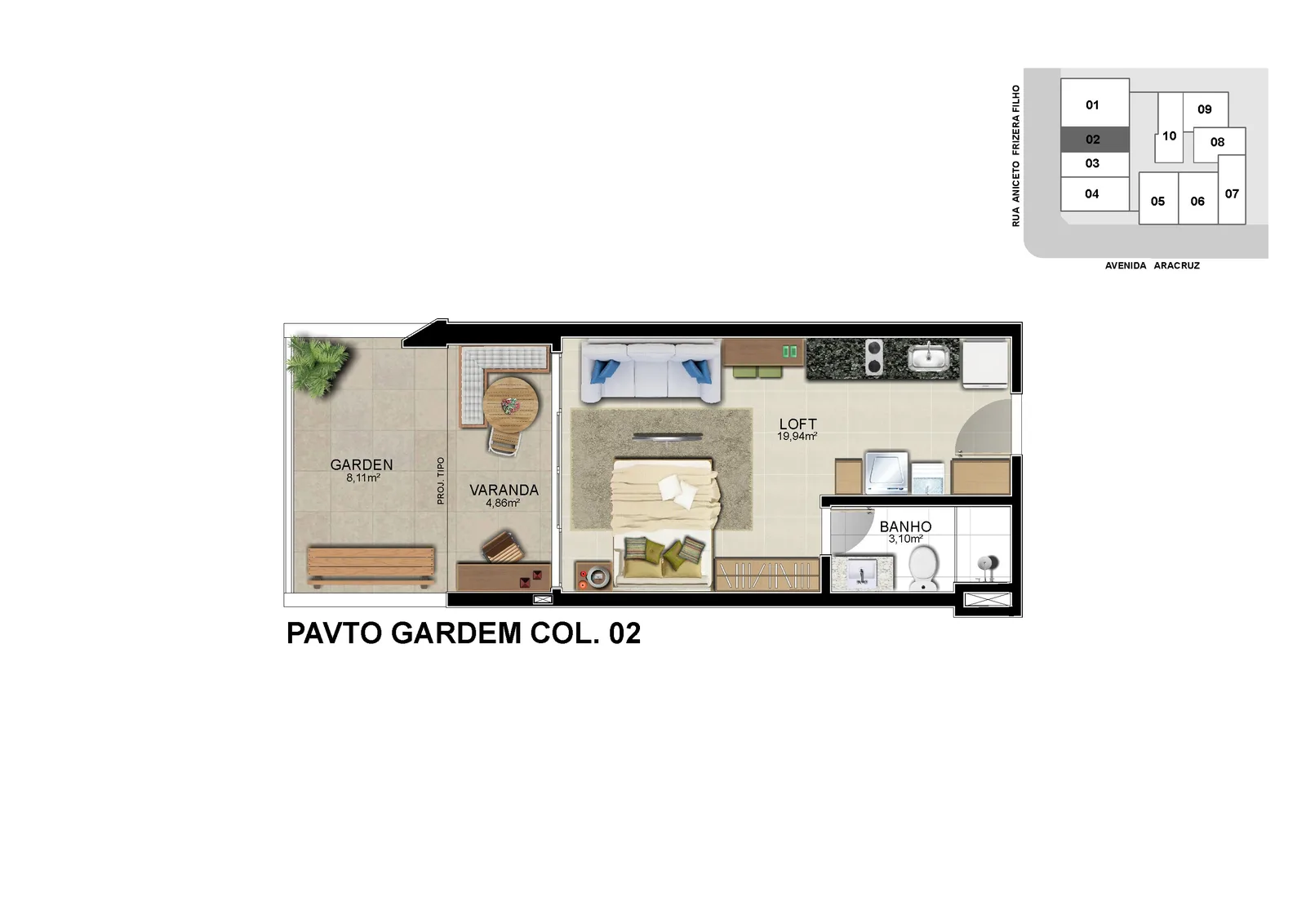 APTO COL. 02 GARDEM LIVING 243