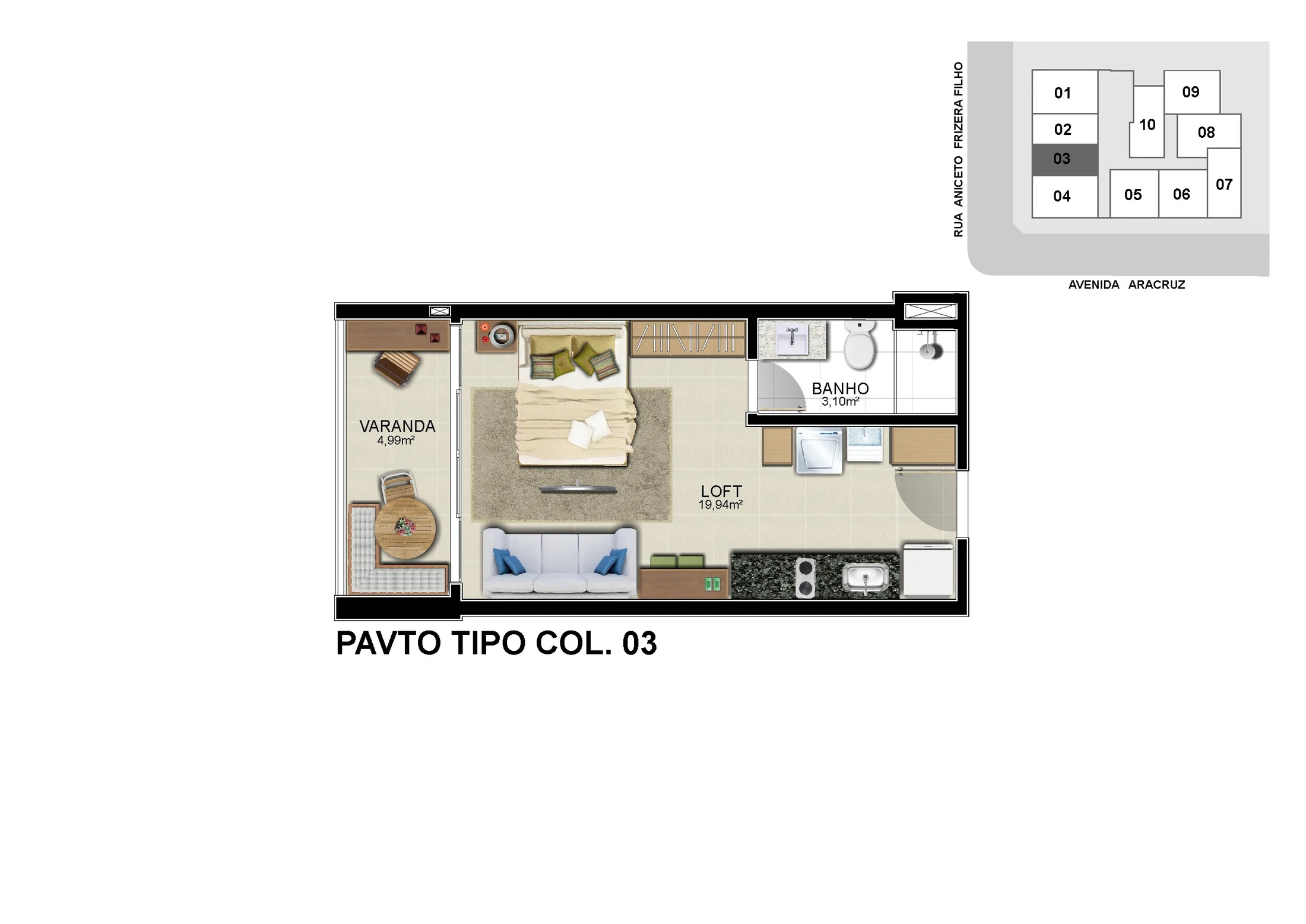 APTO TIPO COL. 03 LIVING 243