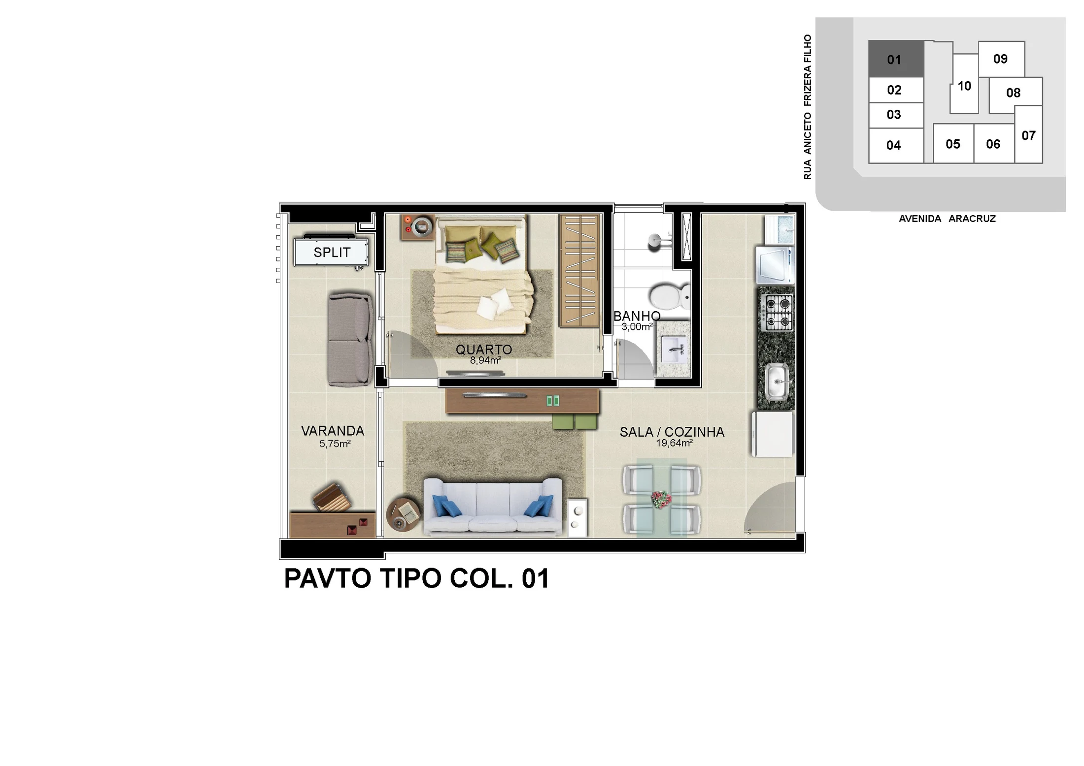 APTO TIPO COL. 01 LIVING 243