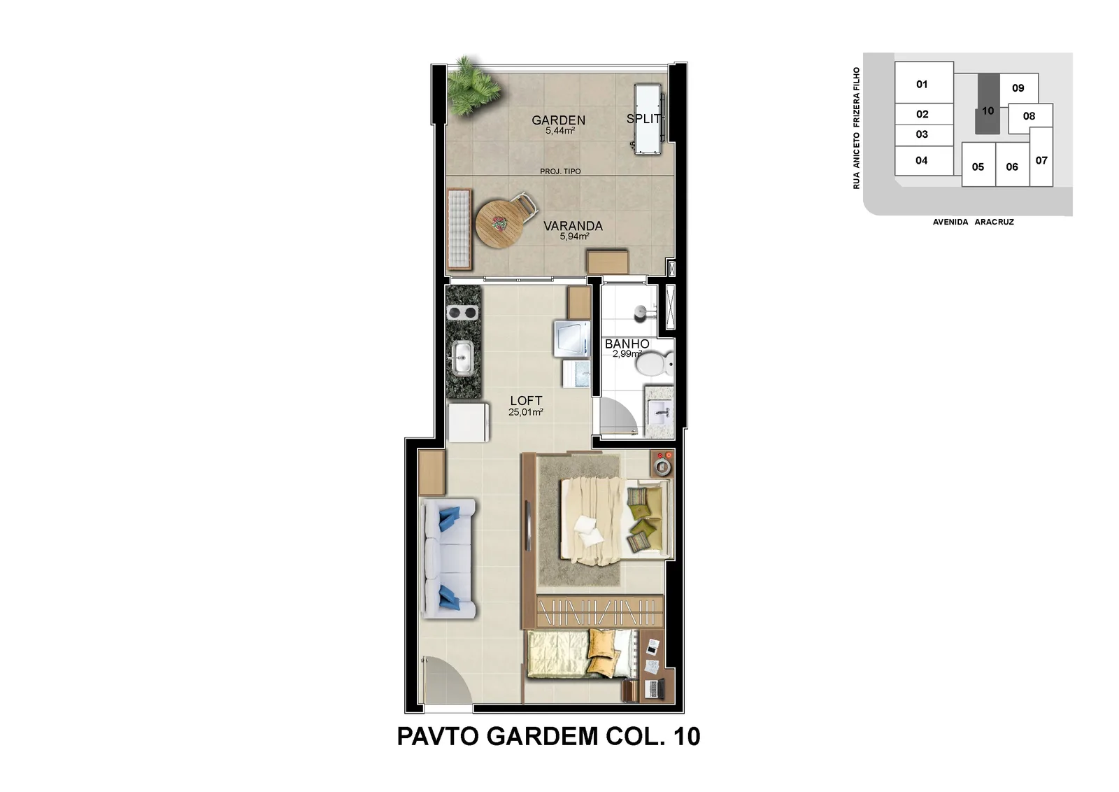 APTO COL. 10 GARDEM LIVING 243