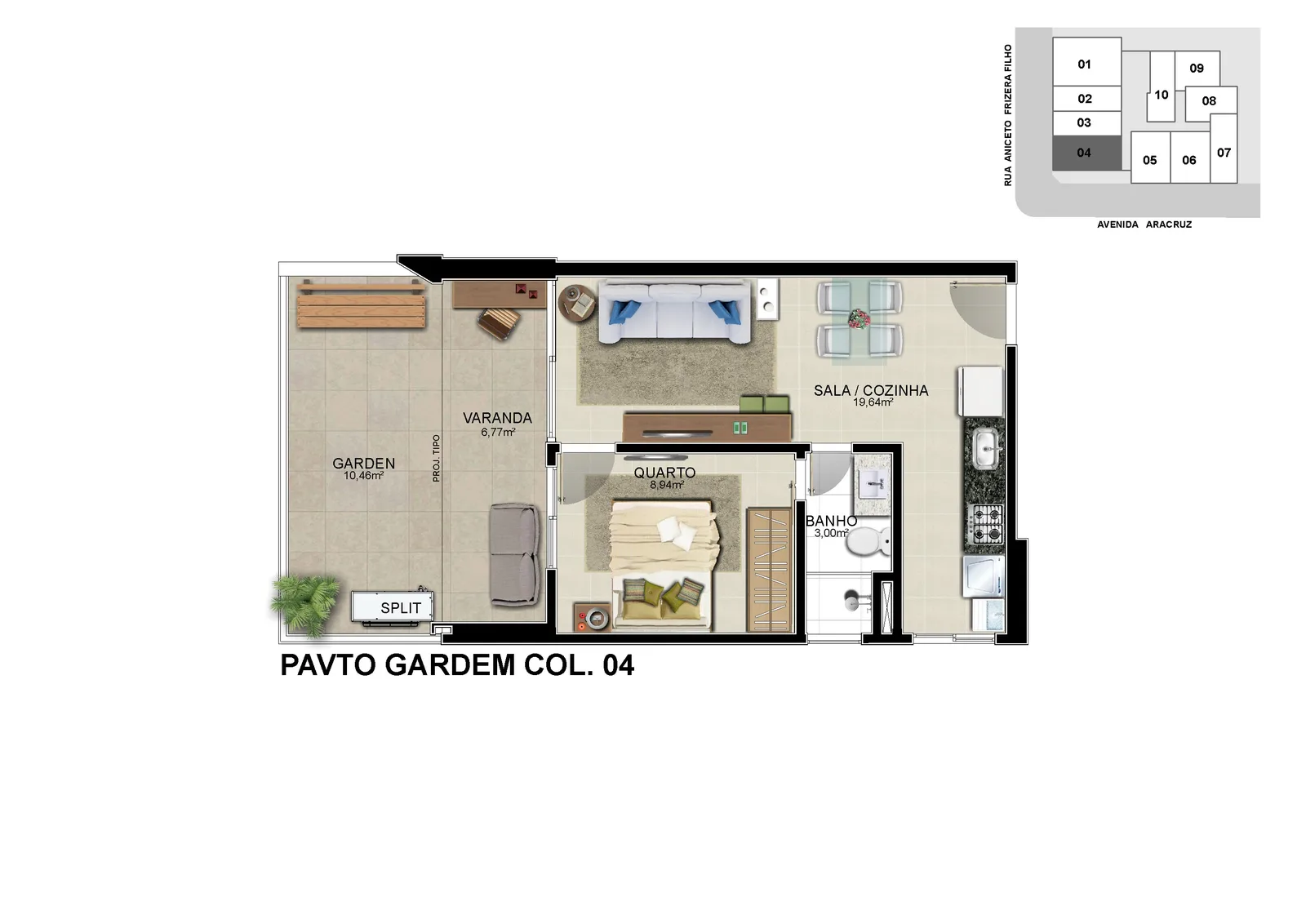 APTO COL. 04 GARDEM LIVING 243