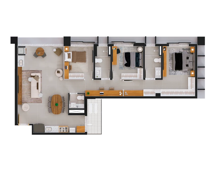 Planta residencial — tipo 02