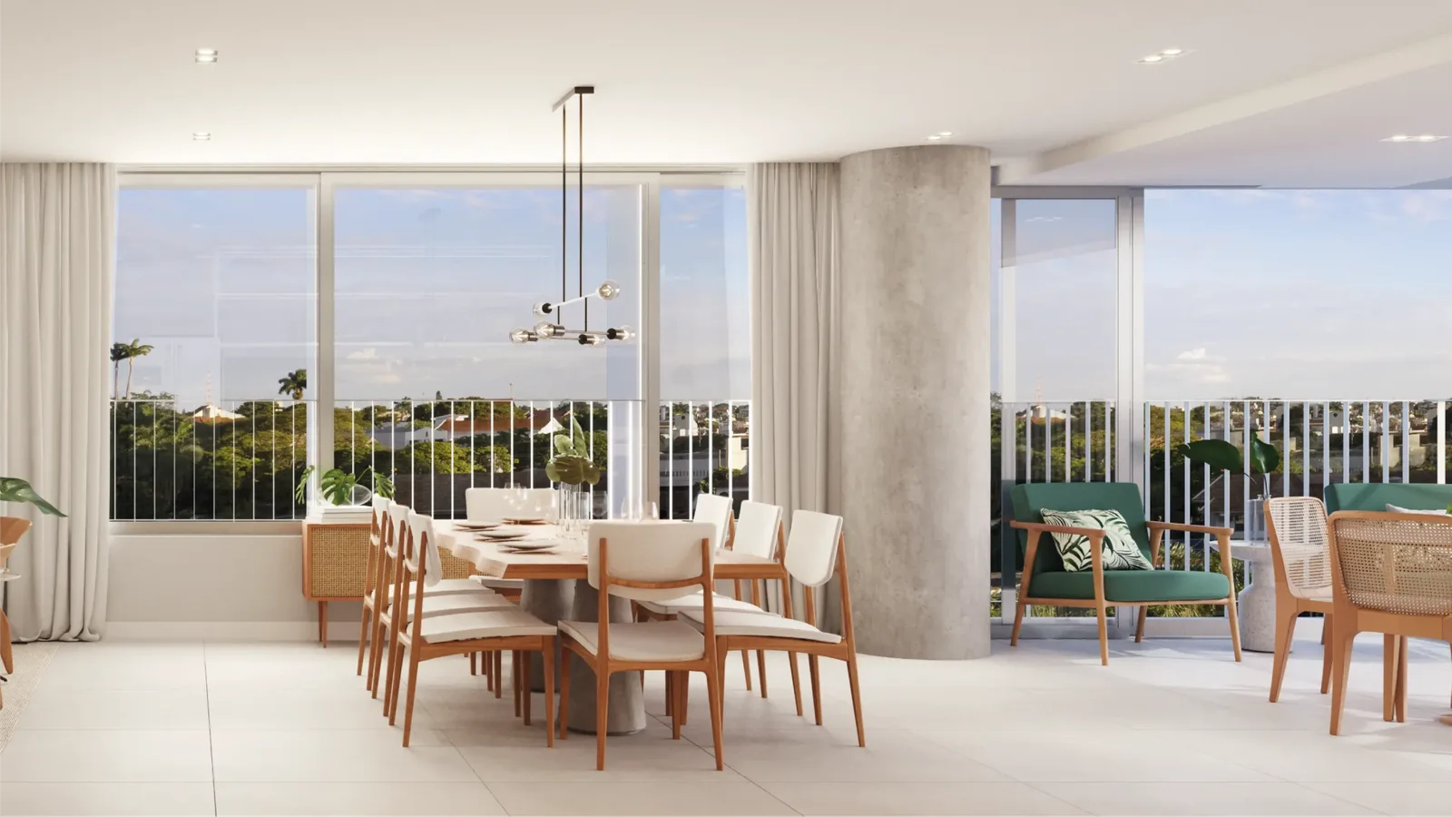 Living e varanda residencial