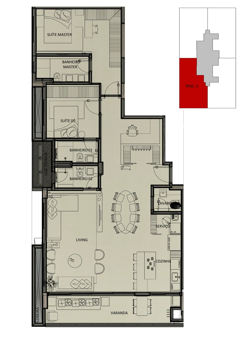 Planta DOM — configuração 15