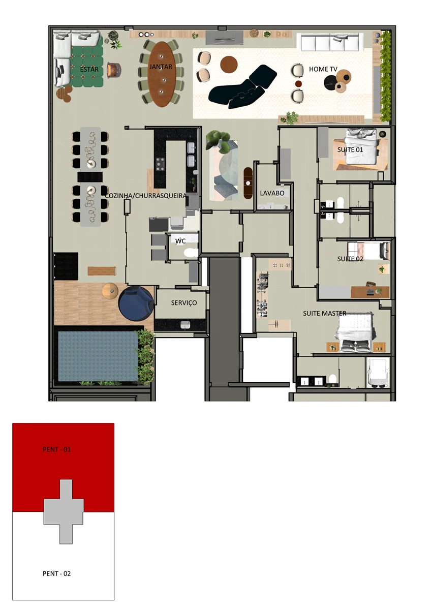 Planta DOM — configuração 18