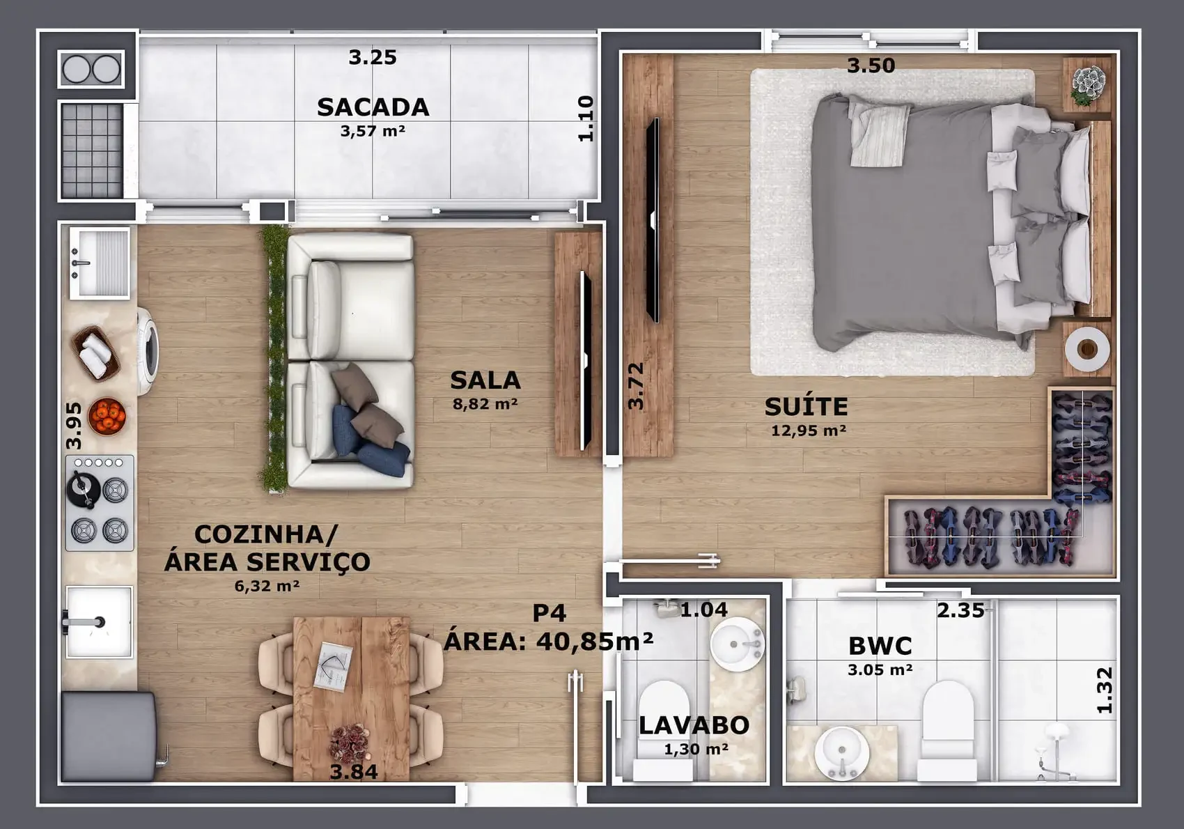 Planta do Empreendimento Pass Connect em Rua Brusque, 417, Centro - Itajaí | Passe Empreendimentos