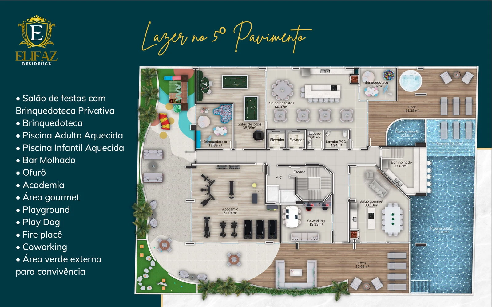 Planta — área de lazer