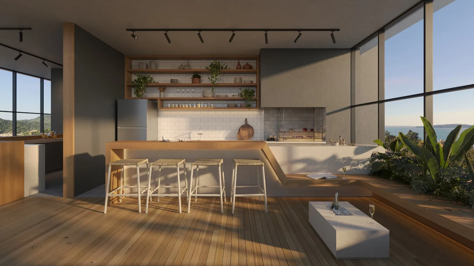 Quiosque — deck e lounge