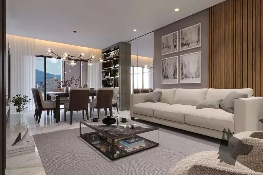 Living do Selenter See Residence, da AGV Selent Construtora e Incorpor