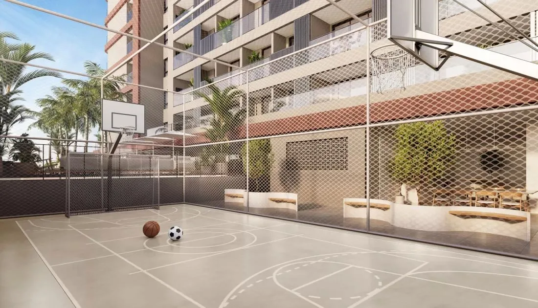 Quadra poliesportiva do Brava Living