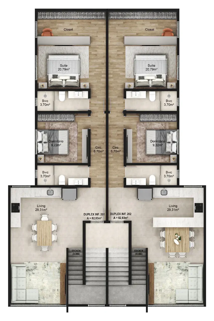 planta senize residence duplex 01
