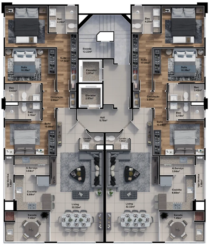 PLANTA APARTAMENTOS TIPO 1