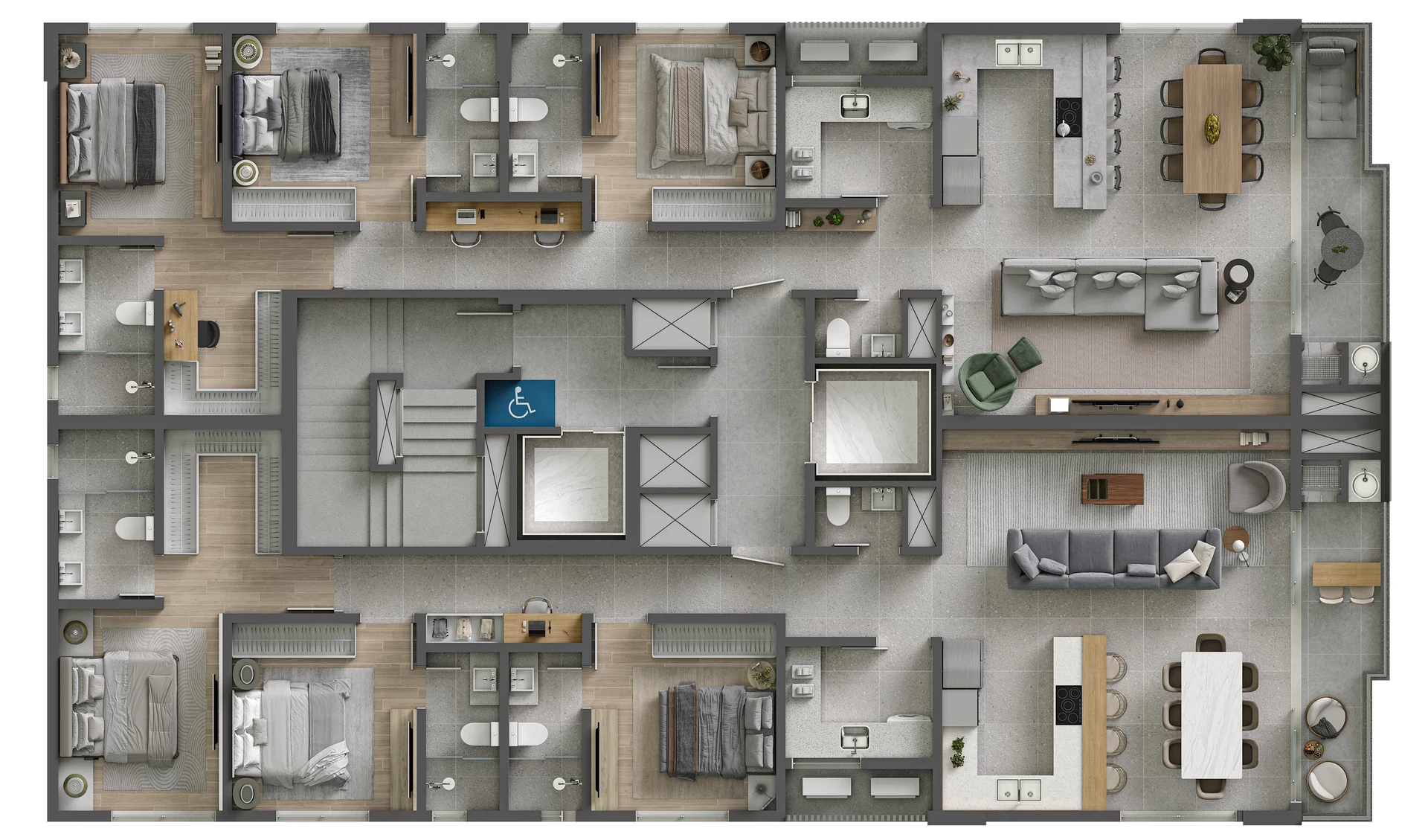 Marina Bay - Planta Apartamento Tipo