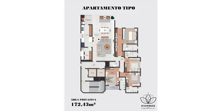 Planta do Edifício Essenza – Balneário Camboriú
