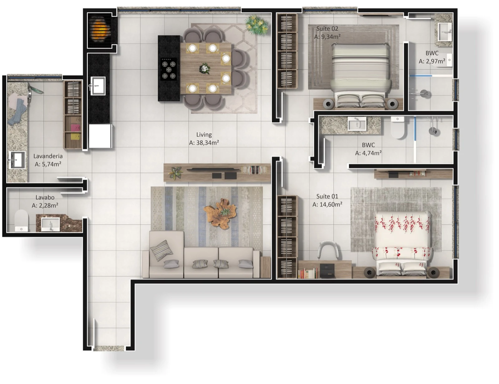 Tipo 04 91,14m²