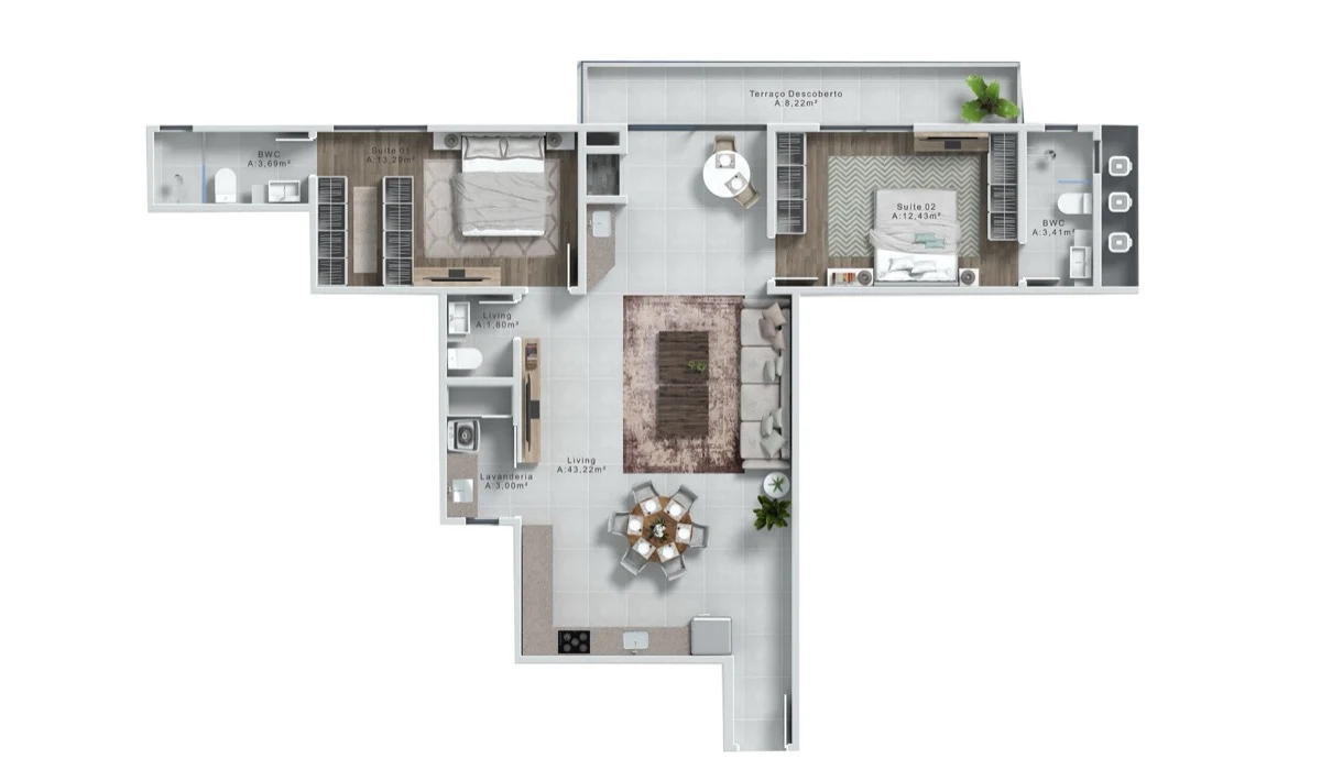 Apto 103 93,61m²