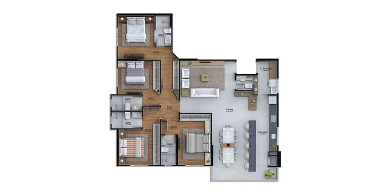 Planta do Edifício Lumière Residence – Balneário Camboriú