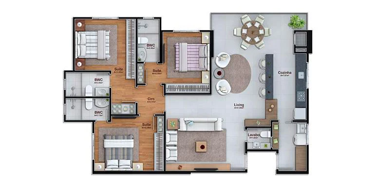 Planta do Edifício Lumière Residence – Balneário Camboriú