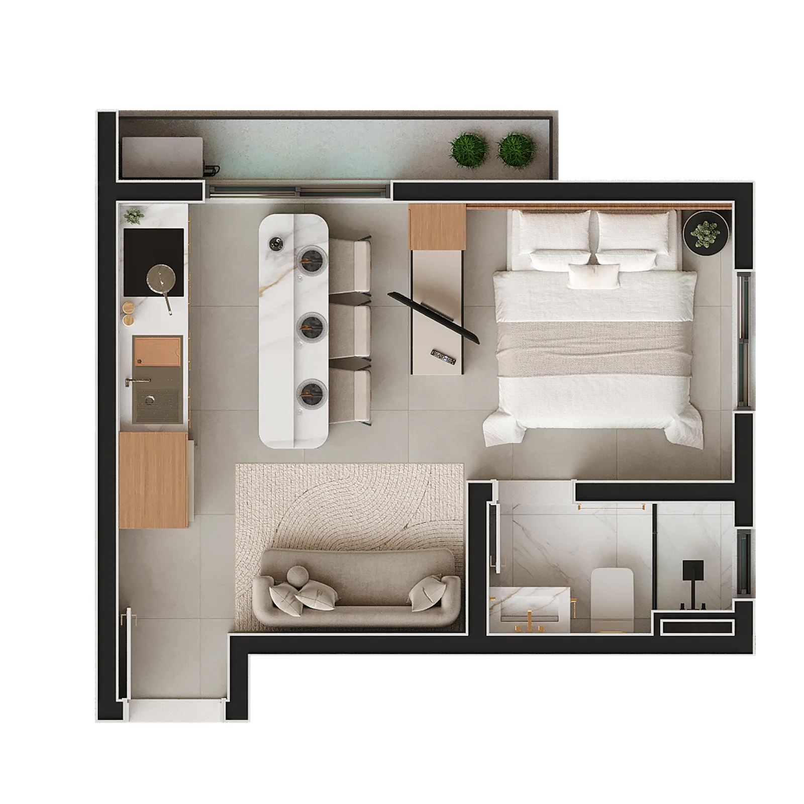 Planta do apartamento — referência finais 06, 07, 18 e 19