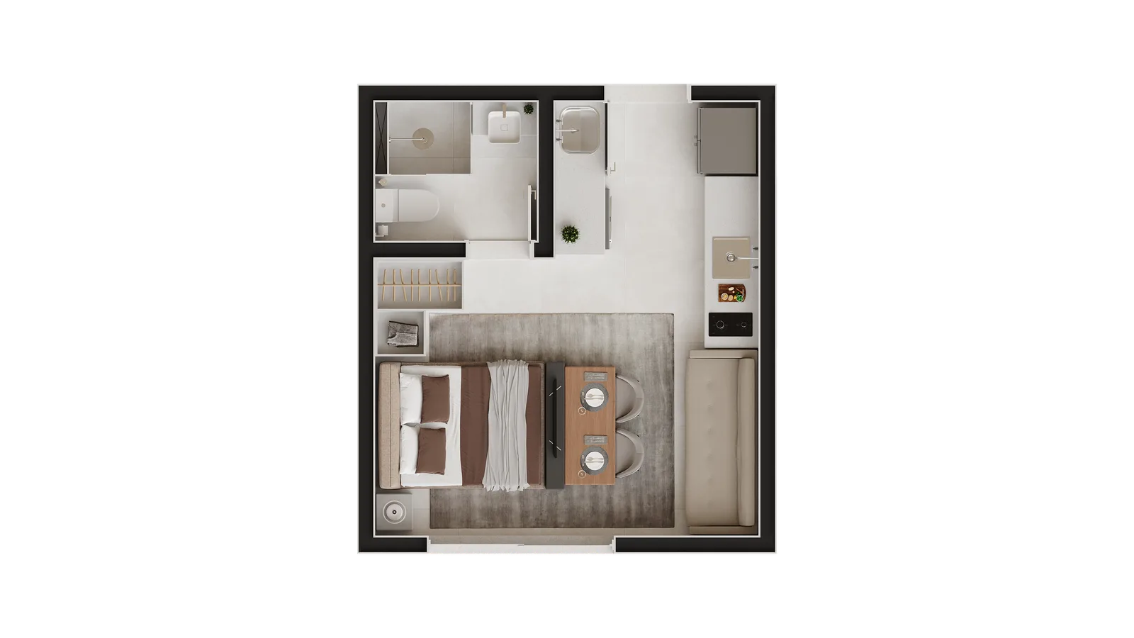 Planta do apartamento — referência Studio