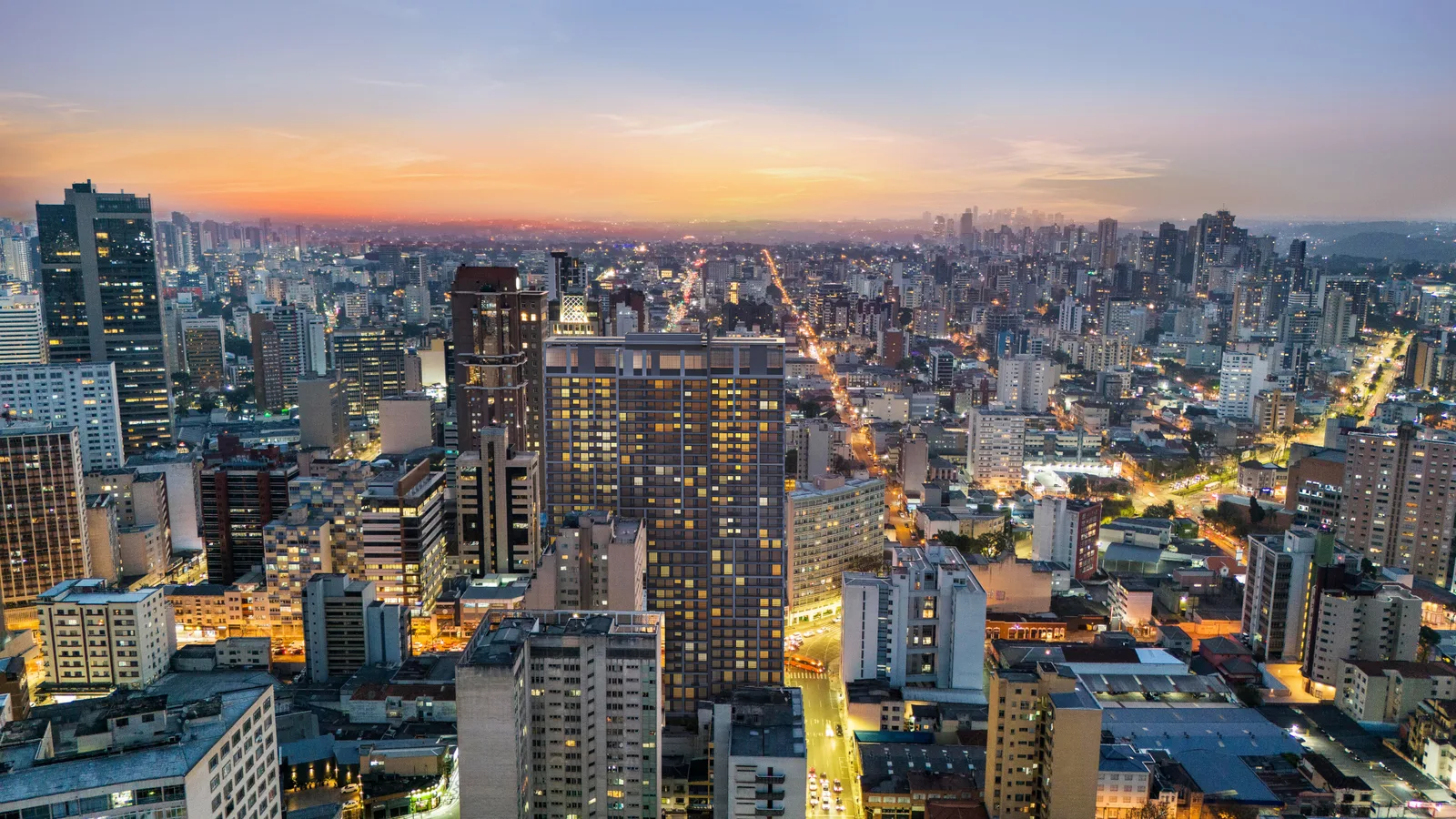 Vista aérea da região