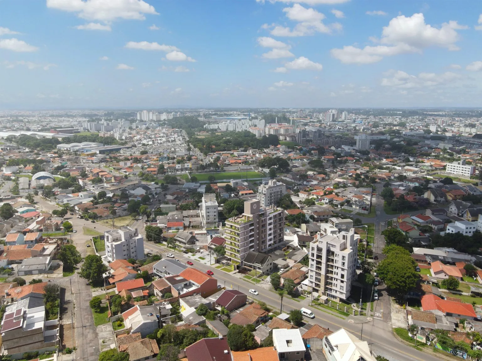 Perspectiva do empreendimento no entorno