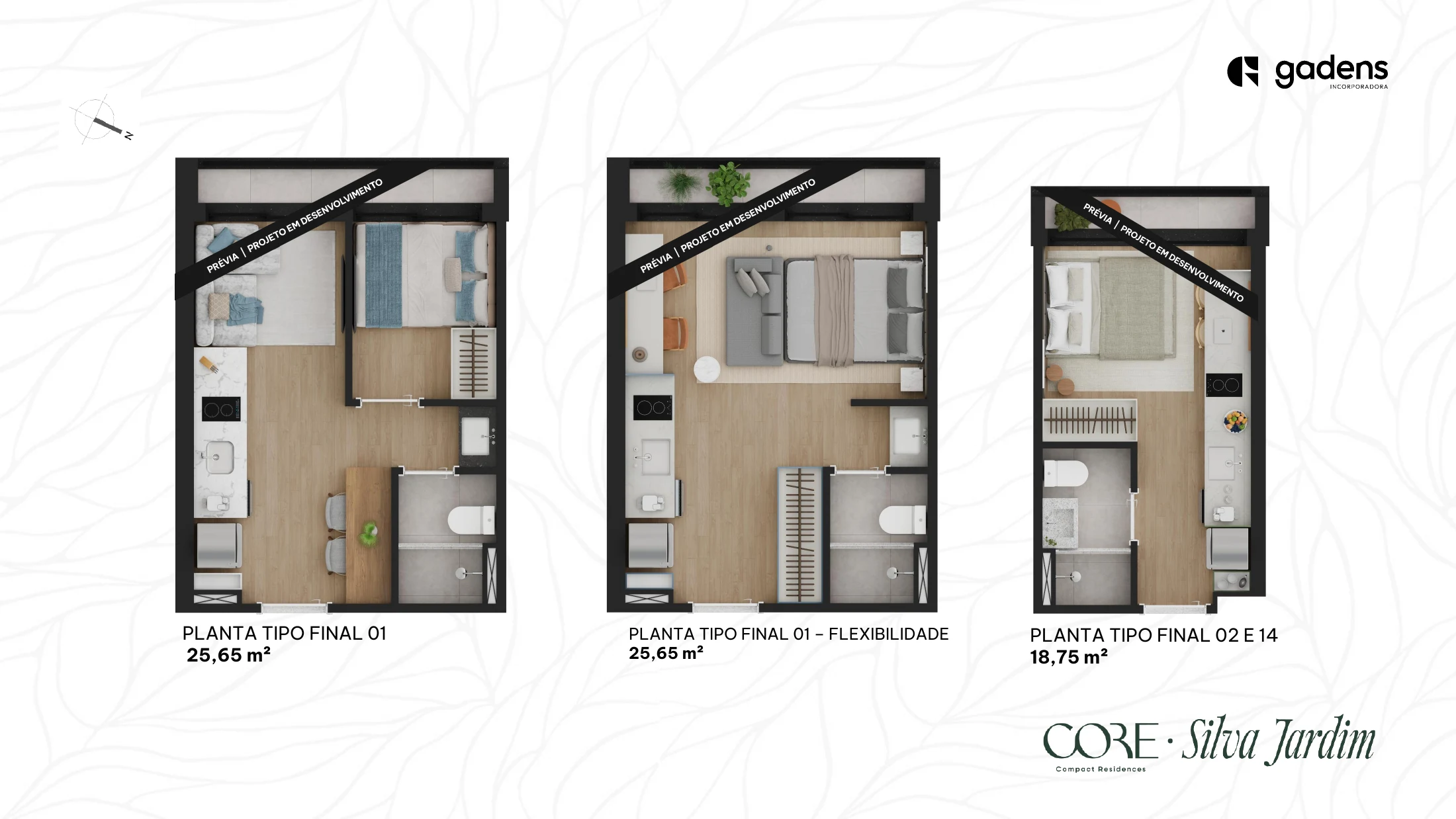Planta do apartamento — opções de configuração