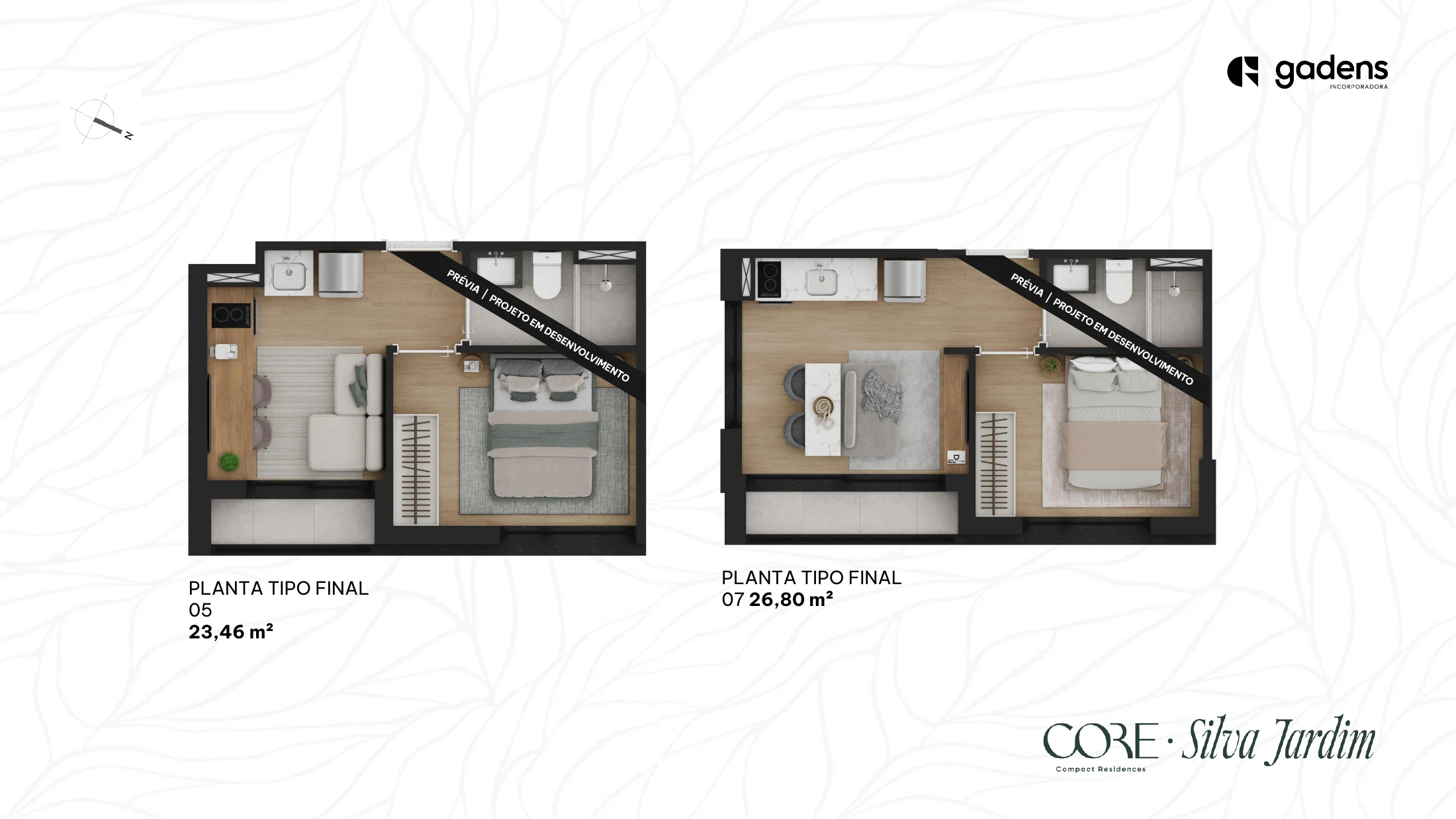 Planta do apartamento — opções de configuração