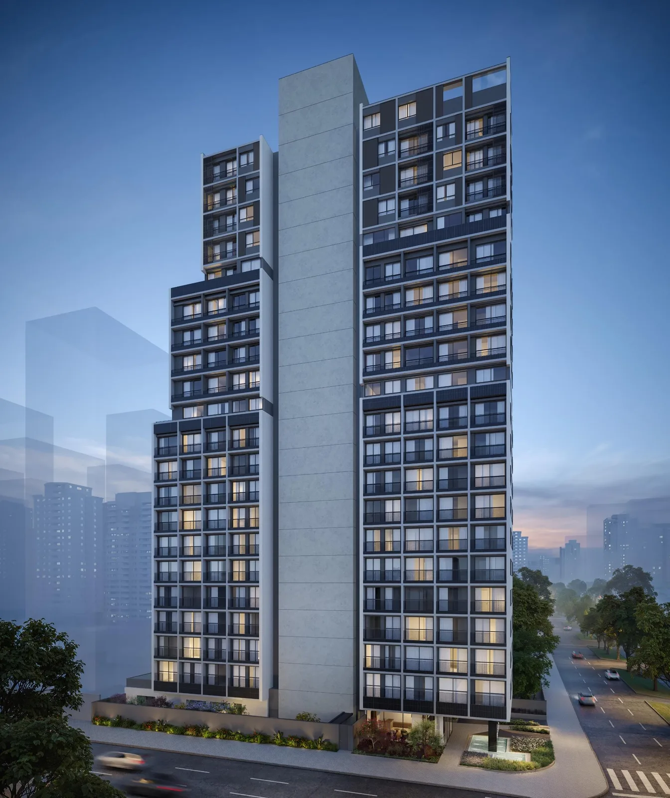 Fachada do empreendimento — perspectiva preliminar