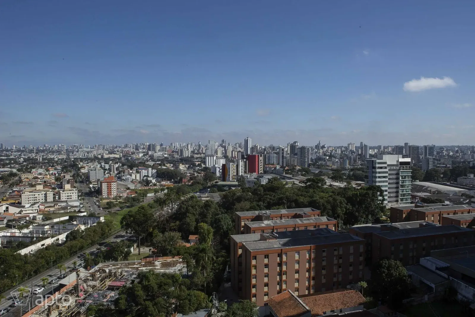 Vista aérea da região