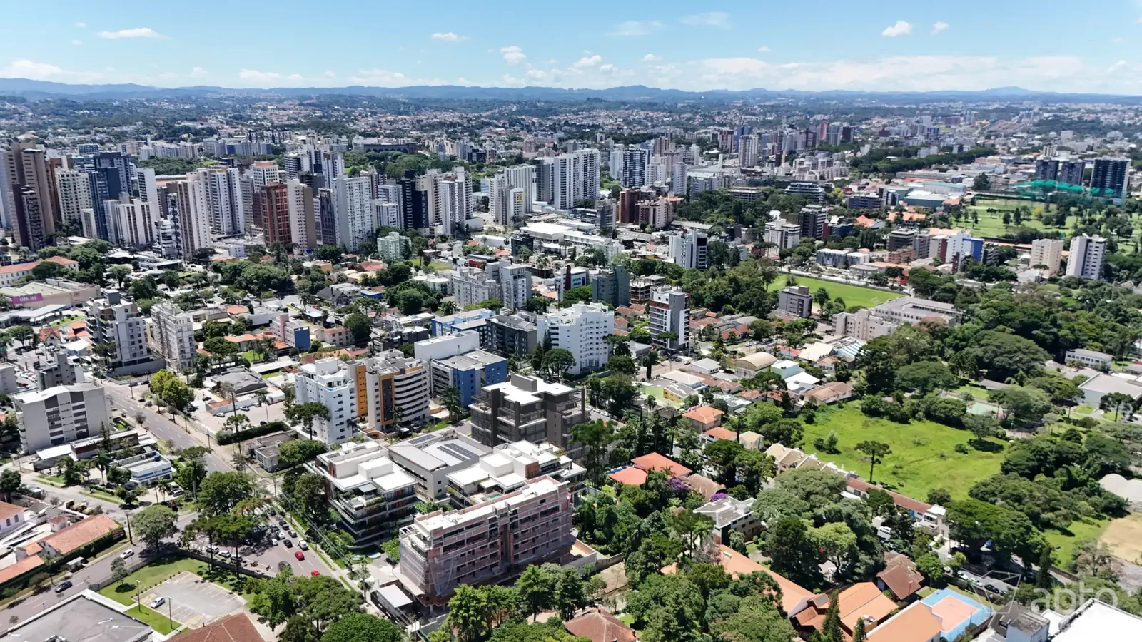 Vista aérea da região
