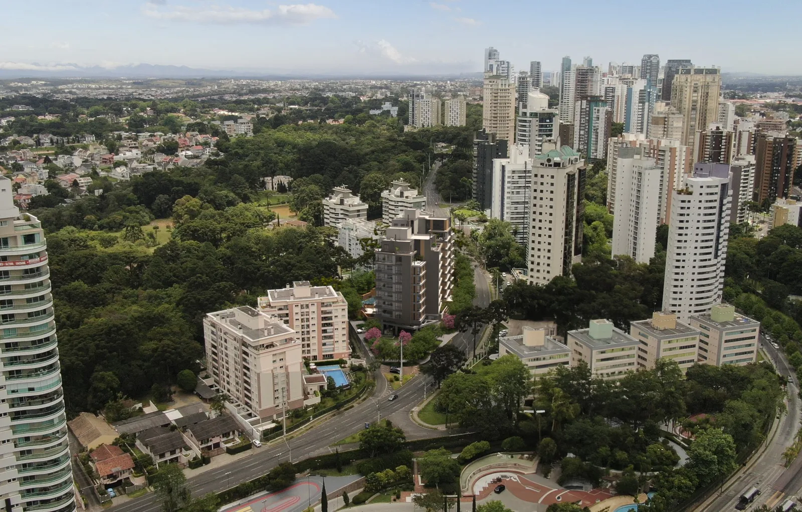 Vista aérea da região