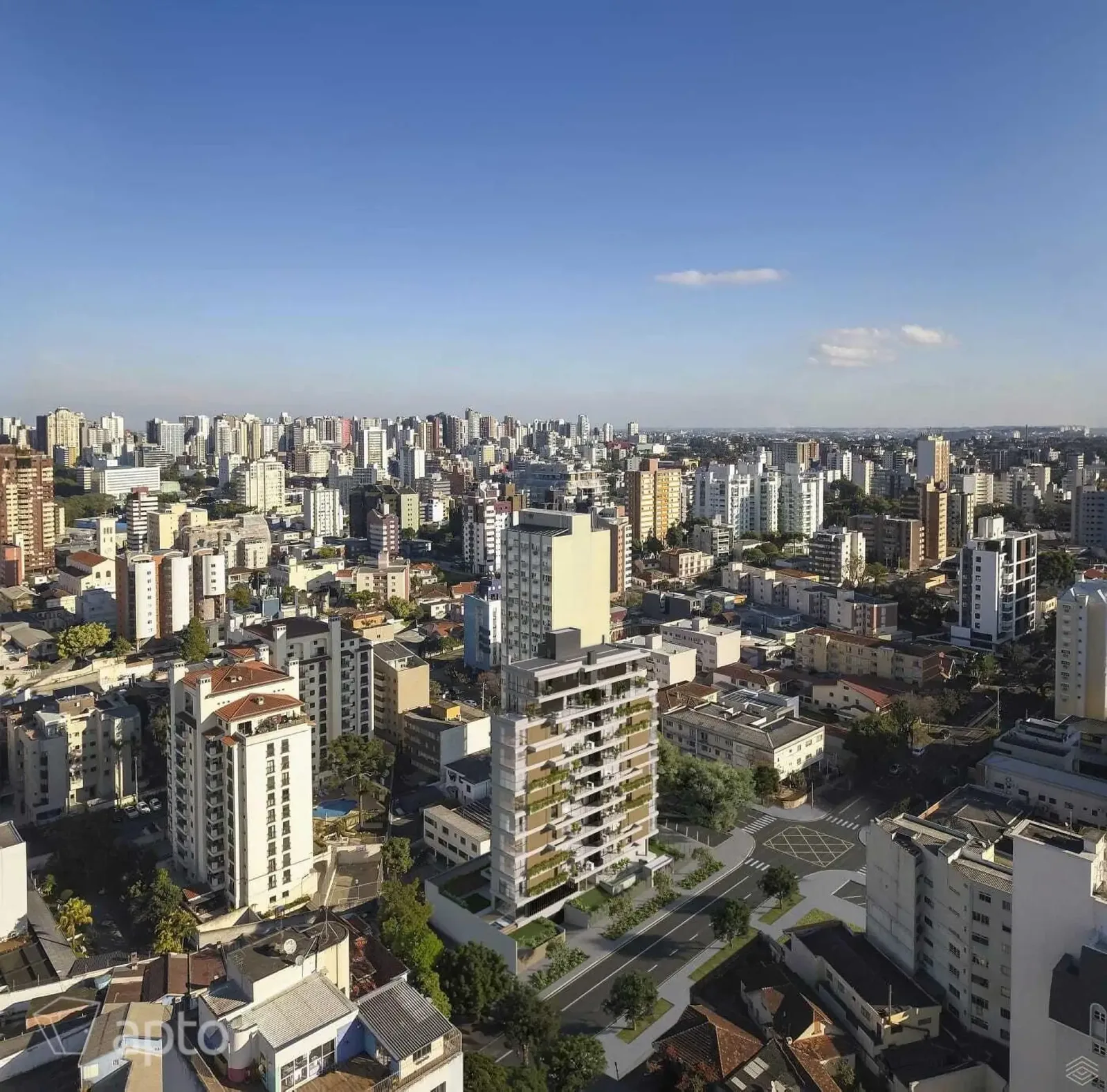 Vista aérea da região — entorno