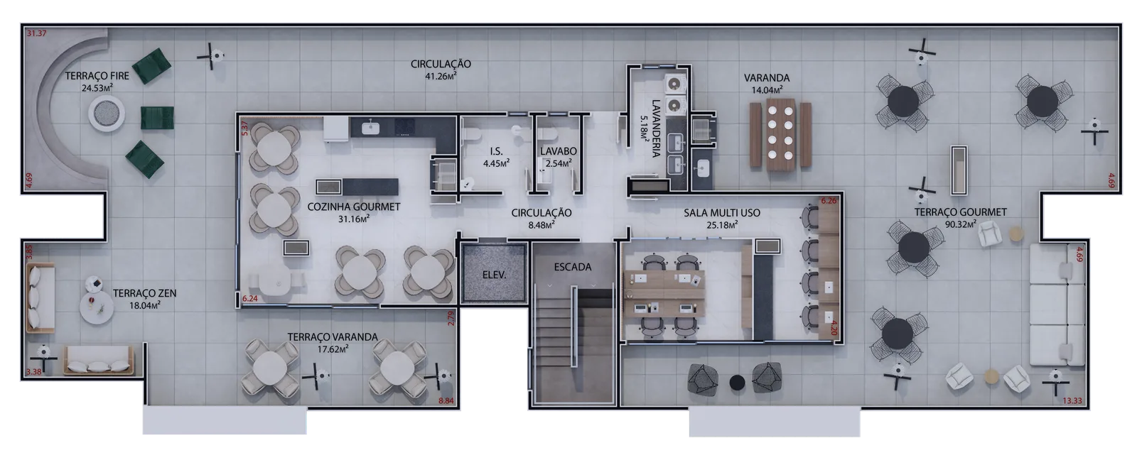 Planta do rooftop