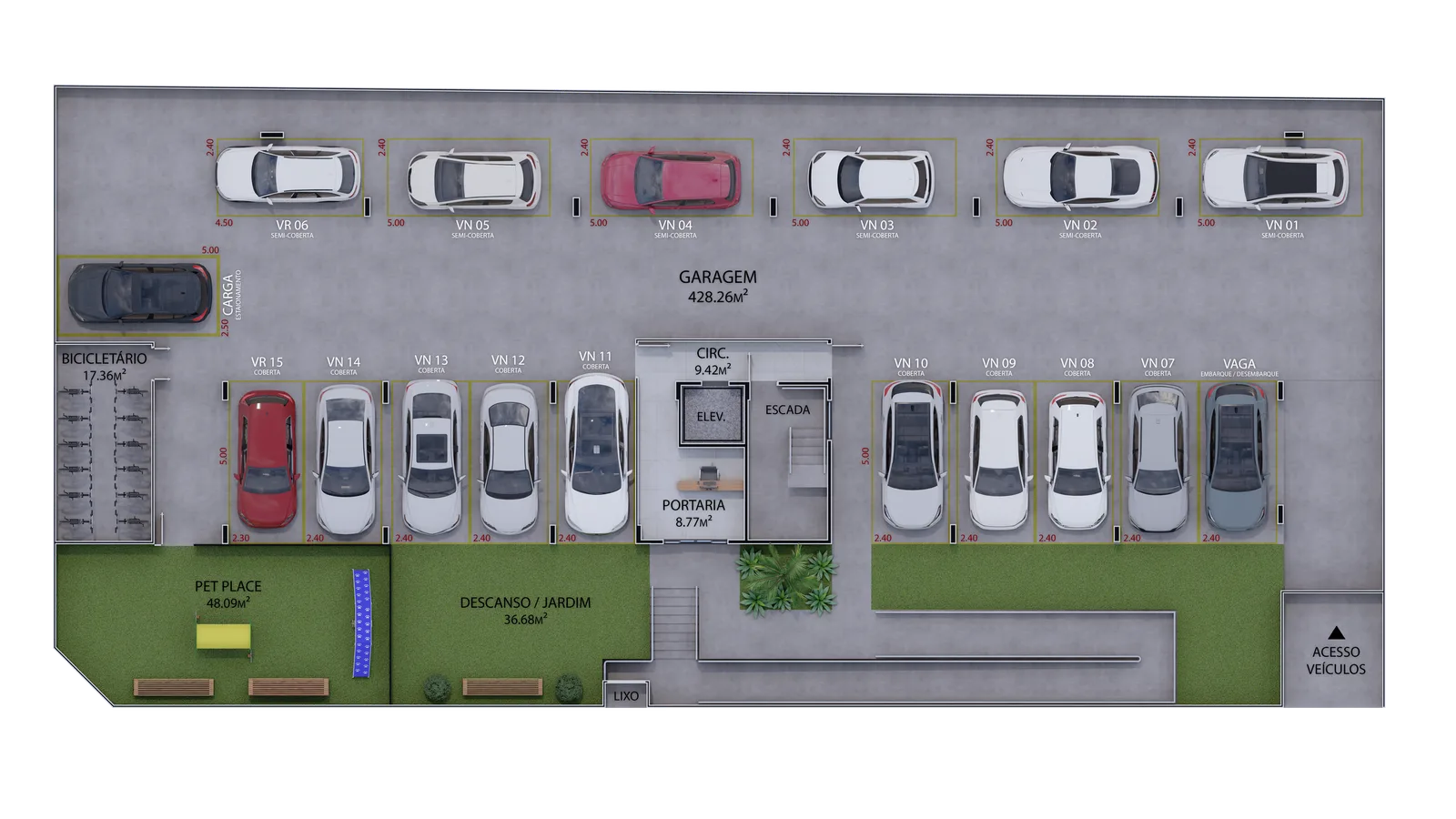 Planta da garagem