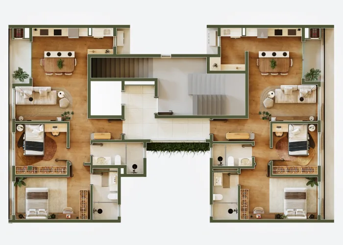 Planta do apartamento — referência 2º PAV - TIPO 2 QS - Jobim - 1