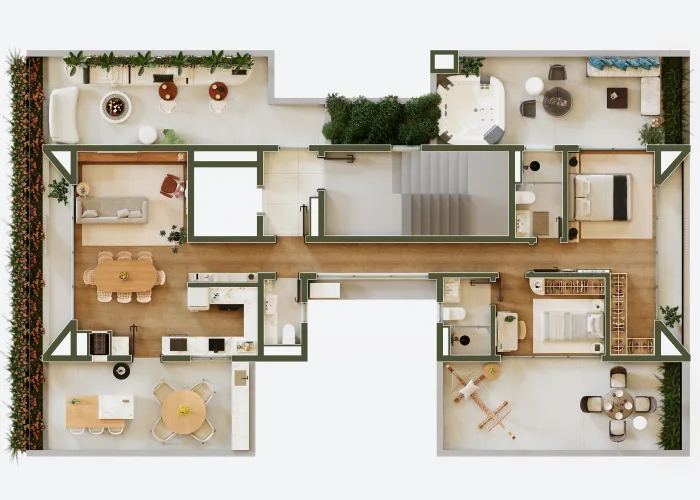 Planta do apartamento — referência 3º PAV - GARDEN ELEVADO 2S - Jobim - 1